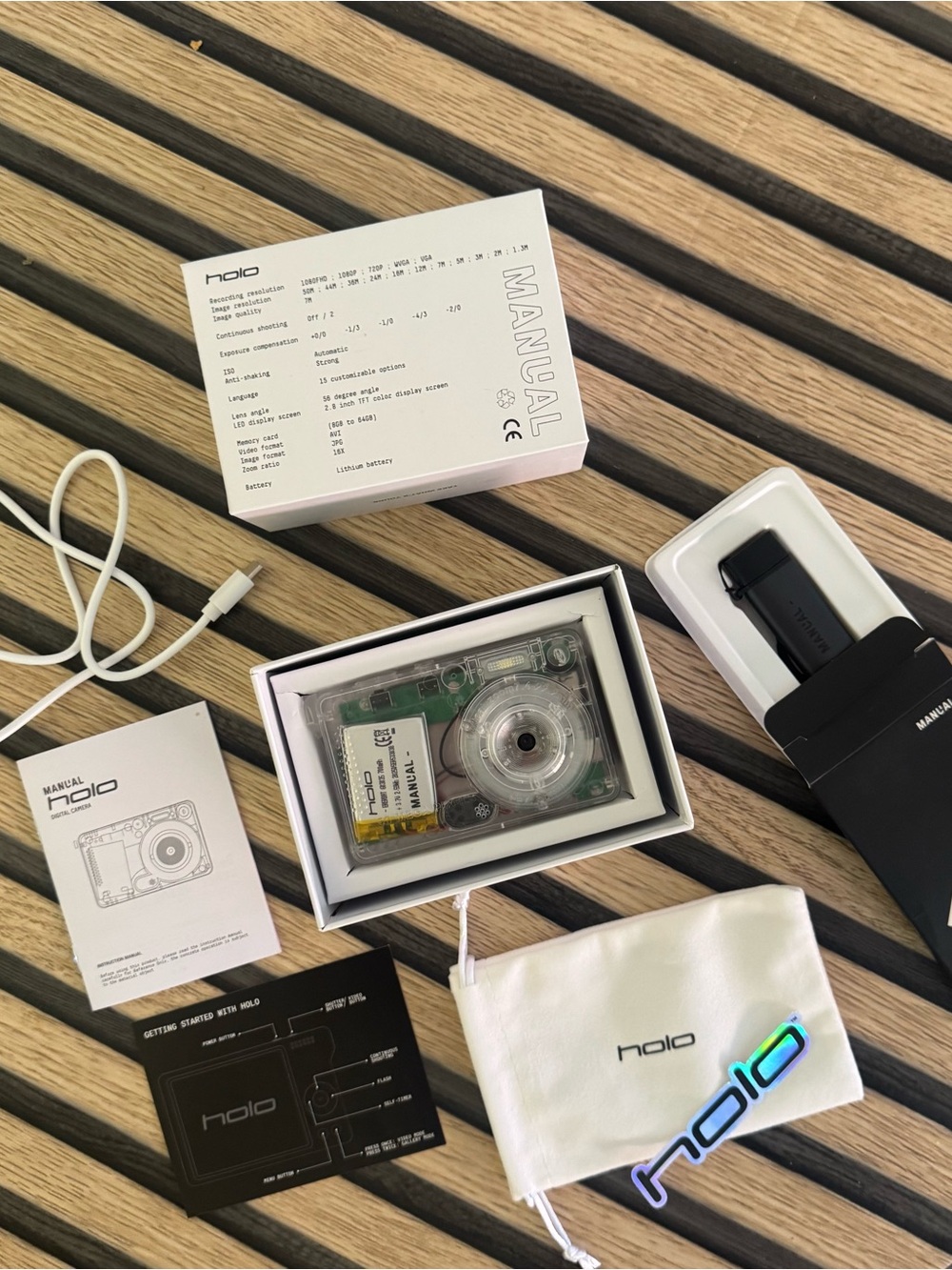 Manual HOLO Transparent 4k Mini Digital Camera Bundle original packaging bundle - Picture 2 of 16